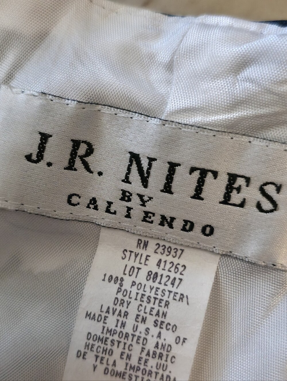 NWT JR Nites by Caliendo Floral Bias Maxi Dress Black White Size 6 - Picture 4 of 6